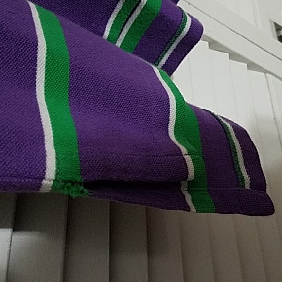 POLO Ralph Lauren Vntg. Stripe Short Sleeve 2 Button Polo Shirt! - Picture 8 of 10